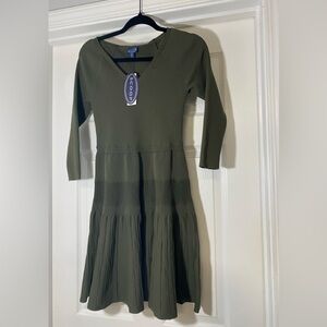 SCOOP Olive Green Midi Dress